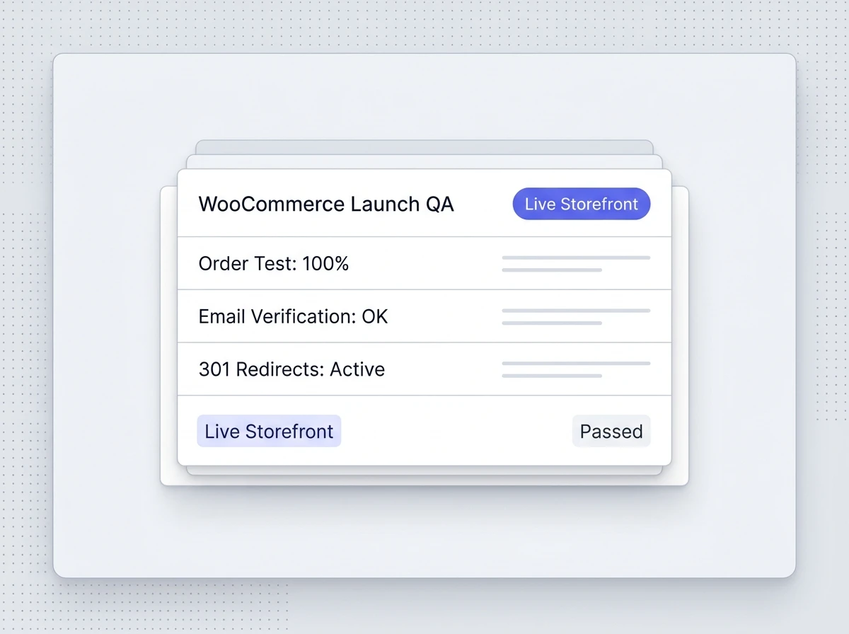 WooCommerce launch QA