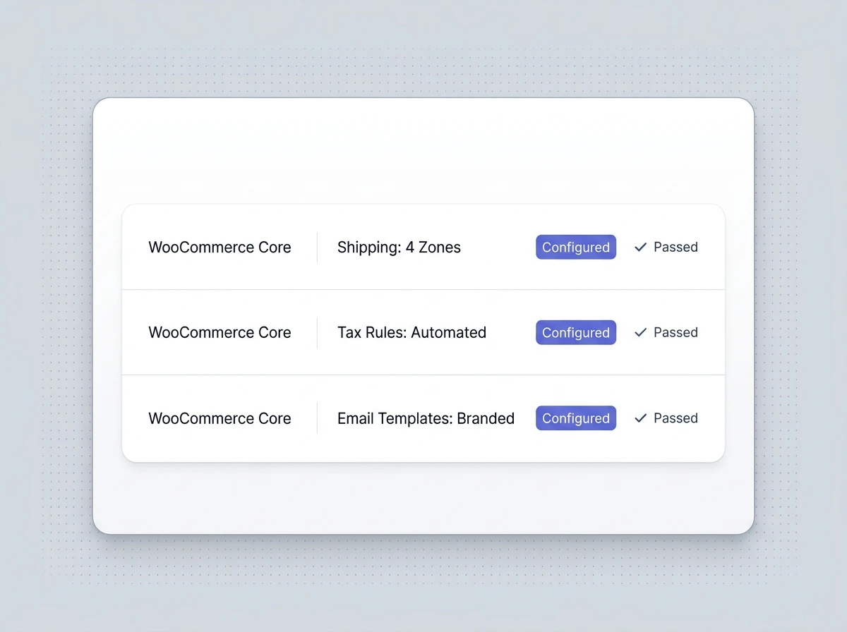 WooCommerce storefront setup