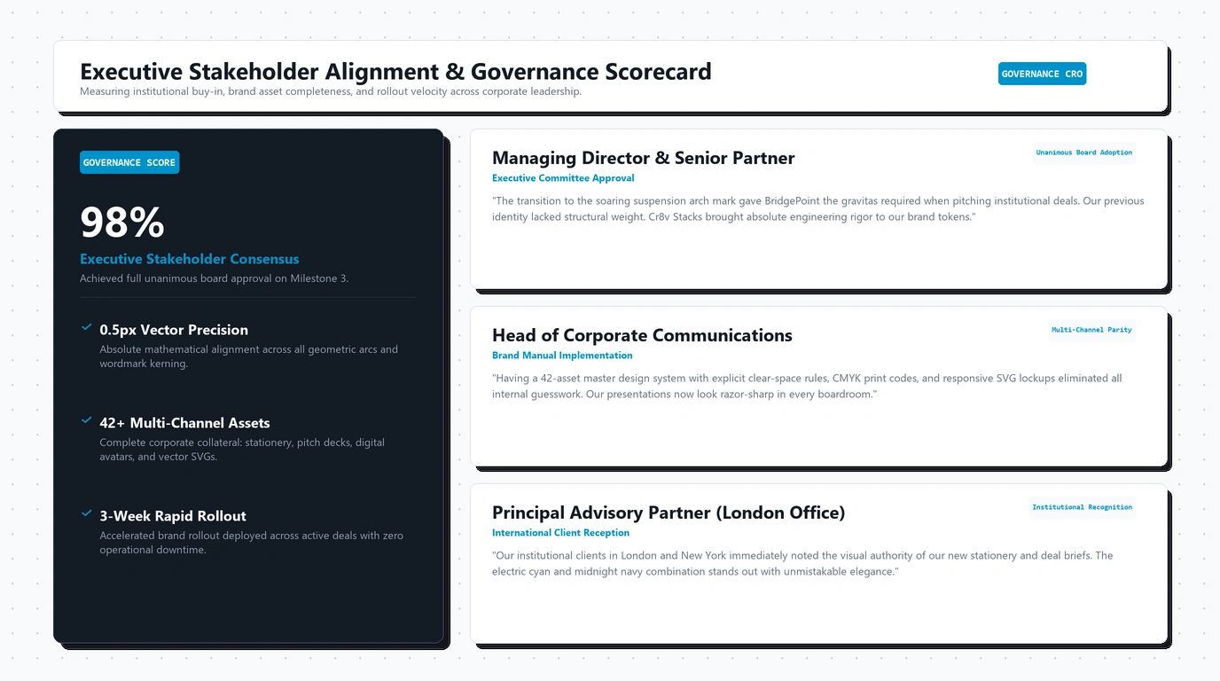 Executive Stakeholder Alignment & Governance Scorecard