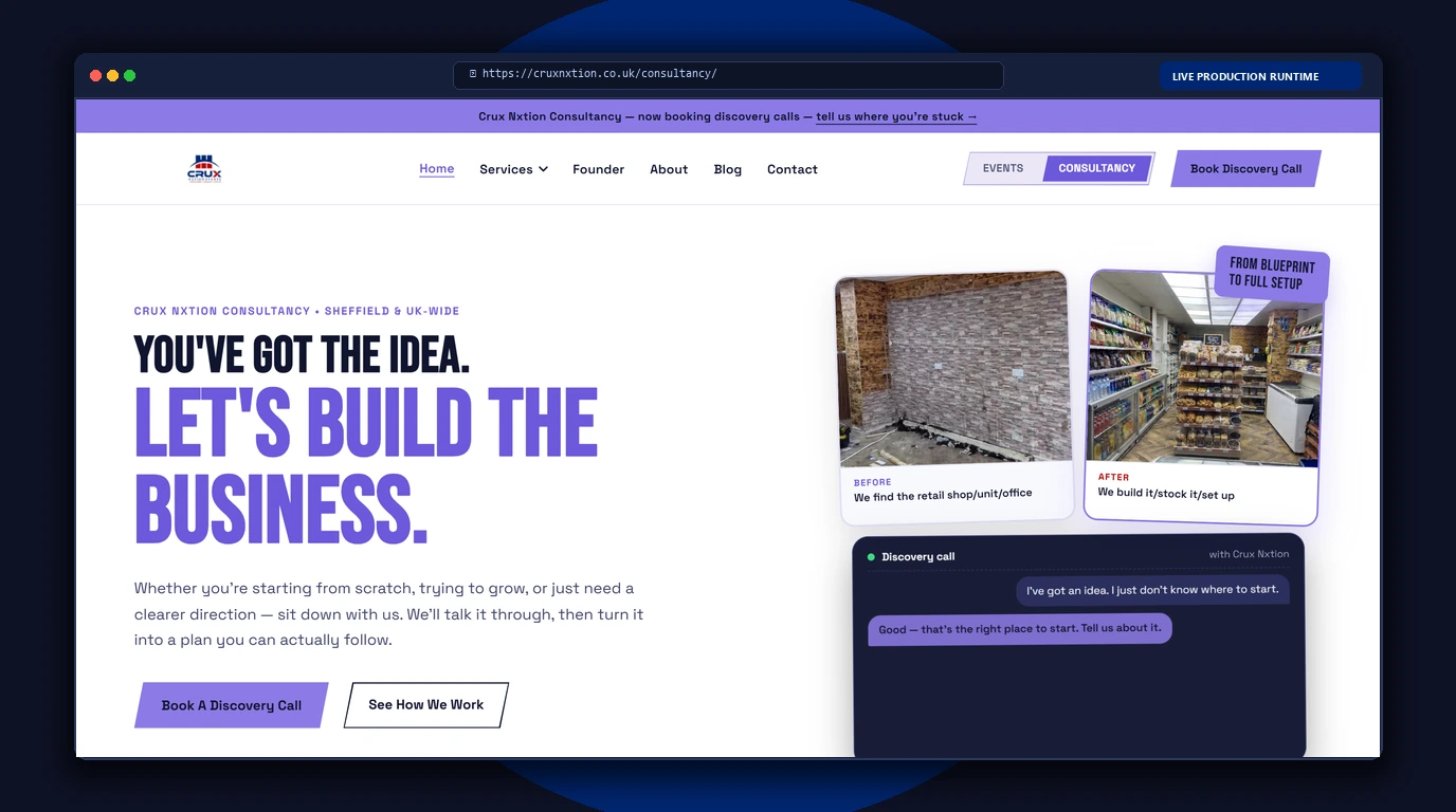Crux Nxtion Strategic Advisory Portal