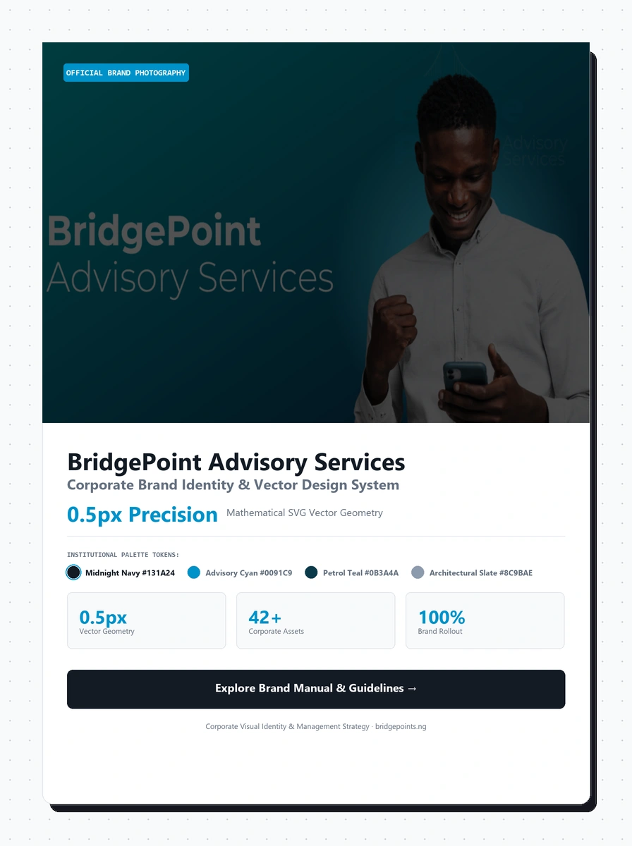 BridgePoint Advisory Services Brand Identity — built by Cr8v Stacks