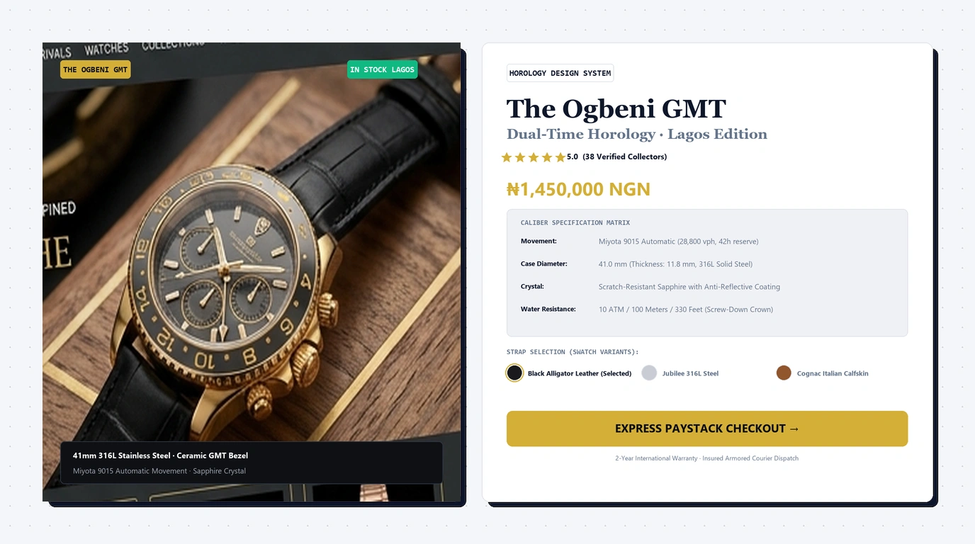 Luxury Horology Design System & Component Library